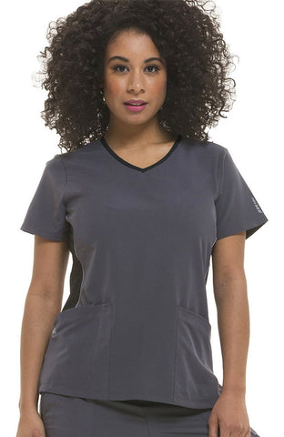 HH360° by Healing Hands Shona Contrast Sporty V-Neck Solid Top - 2296