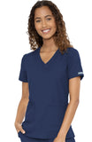 Insight by Med Couture Pleated Solid Scrub Top - 2411