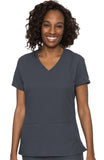 Insight by Med Couture Doubled Pocket Solid Scrub Top - 2468