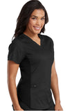 Touch by Med Couture Kerri V-Neck Shirttail Scrub Top - 7459