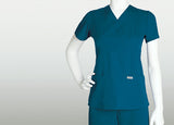 Grey's Anatomy Three Pocket Mock Wrap Top - 4153 - Mary Avenue Scrubs
 - 6