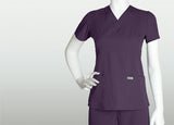 Grey's Anatomy Three Pocket Mock Wrap Top - 4153 - Mary Avenue Scrubs
 - 1