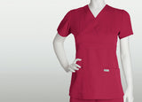 Grey's Anatomy Three Pocket Mock Wrap Top - 4153 - Mary Avenue Scrubs
 - 8