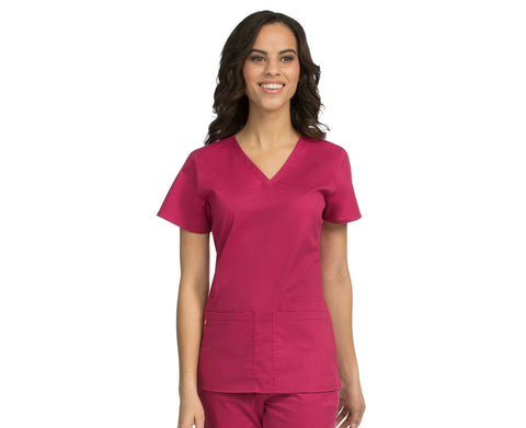 MC2 by Med Couture Everyday V-Neck Solid Scrub Top - 8497